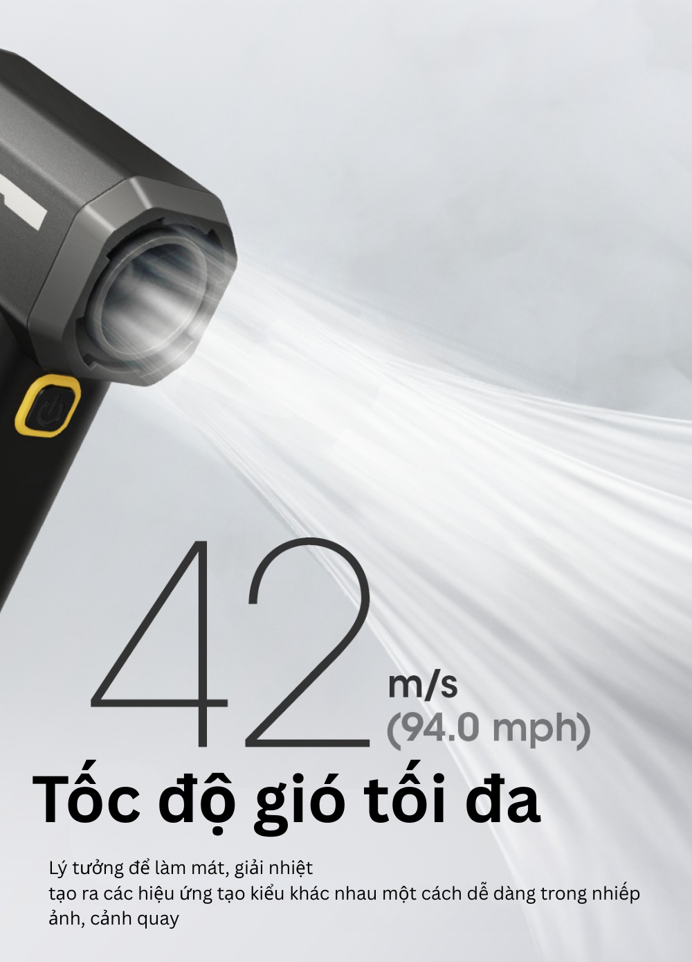 Quạt cầm tay làm mát, tạo gió Nitecore CineWind CW20