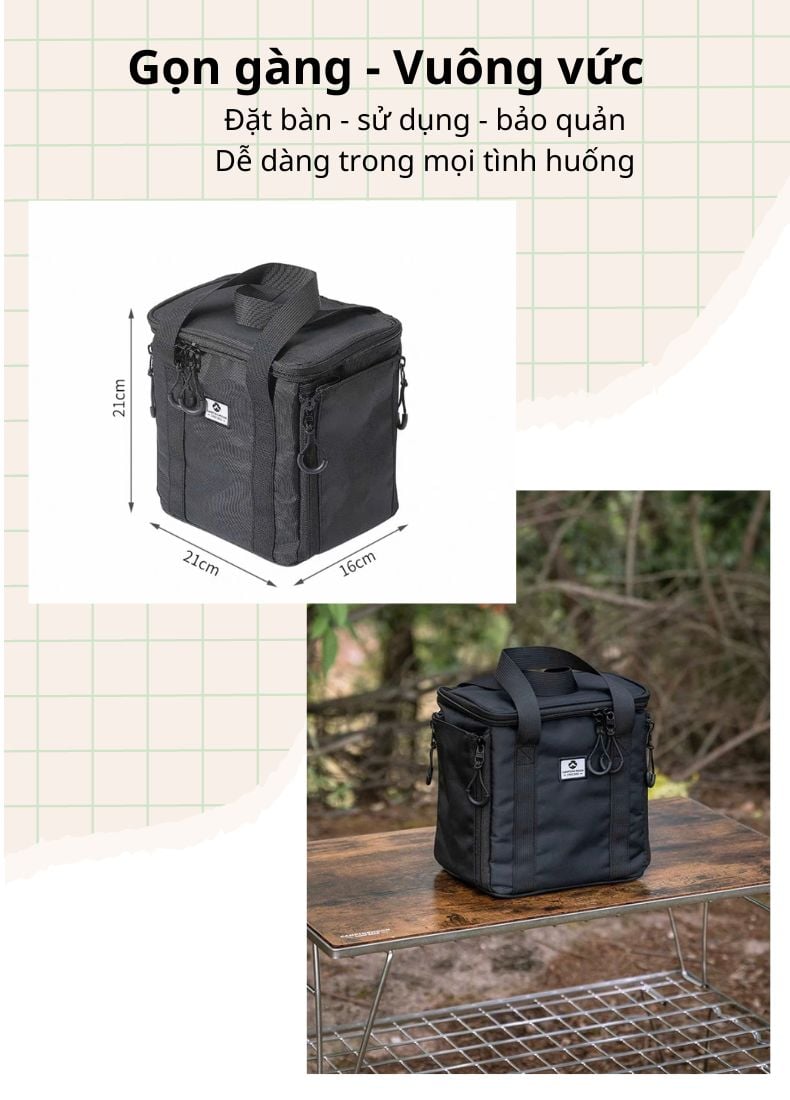 Túi đựng bếp gas xách tay Campingmoon BKXD-5F-B