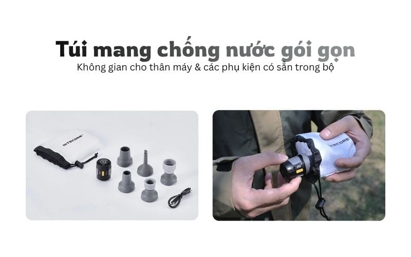 Nitecore AP01 - Bơm điện mini siêu nhỏ gọn, sử dụng với pin rời