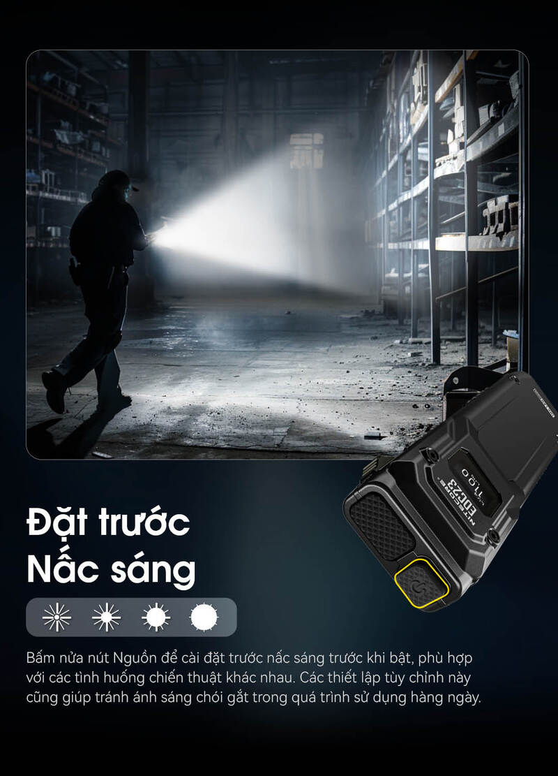 Nitecore Slimfit EDC23 - Siêu đèn pin cầm tay tác chiến