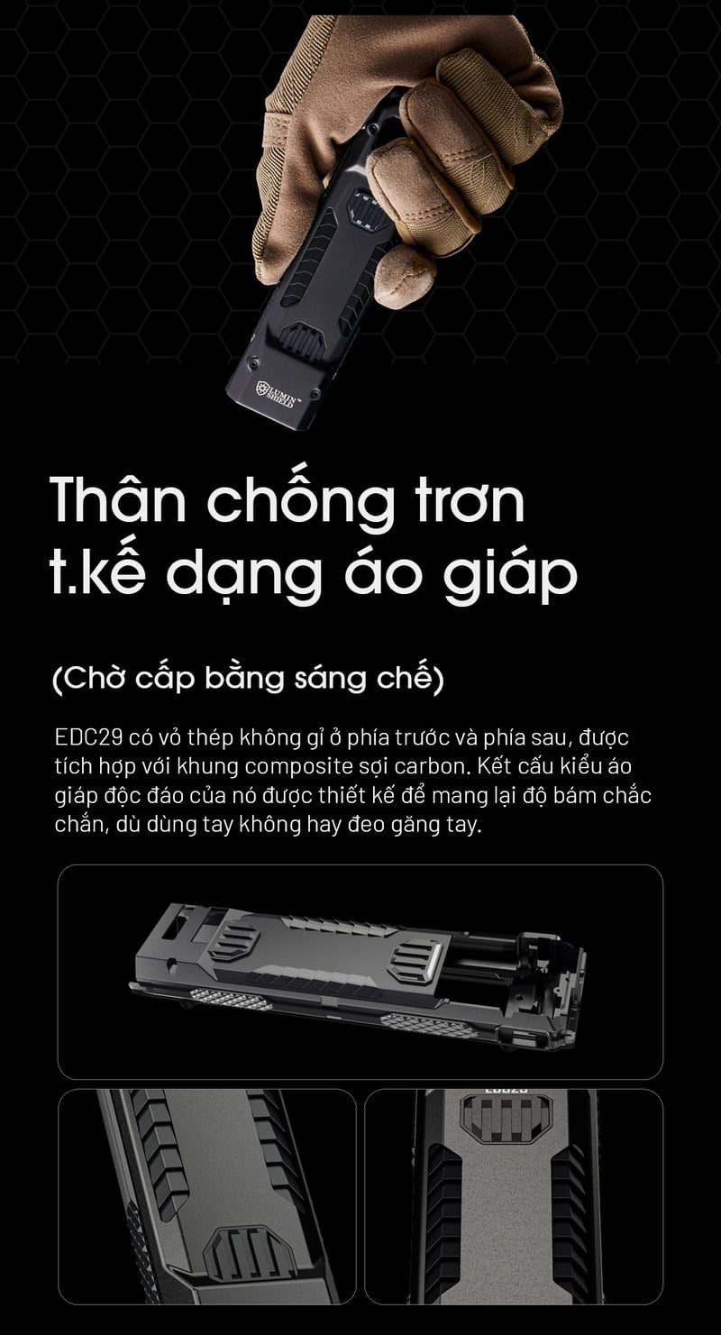 Nitecore EDC29 đèn pin chiến thuật siêu sáng
