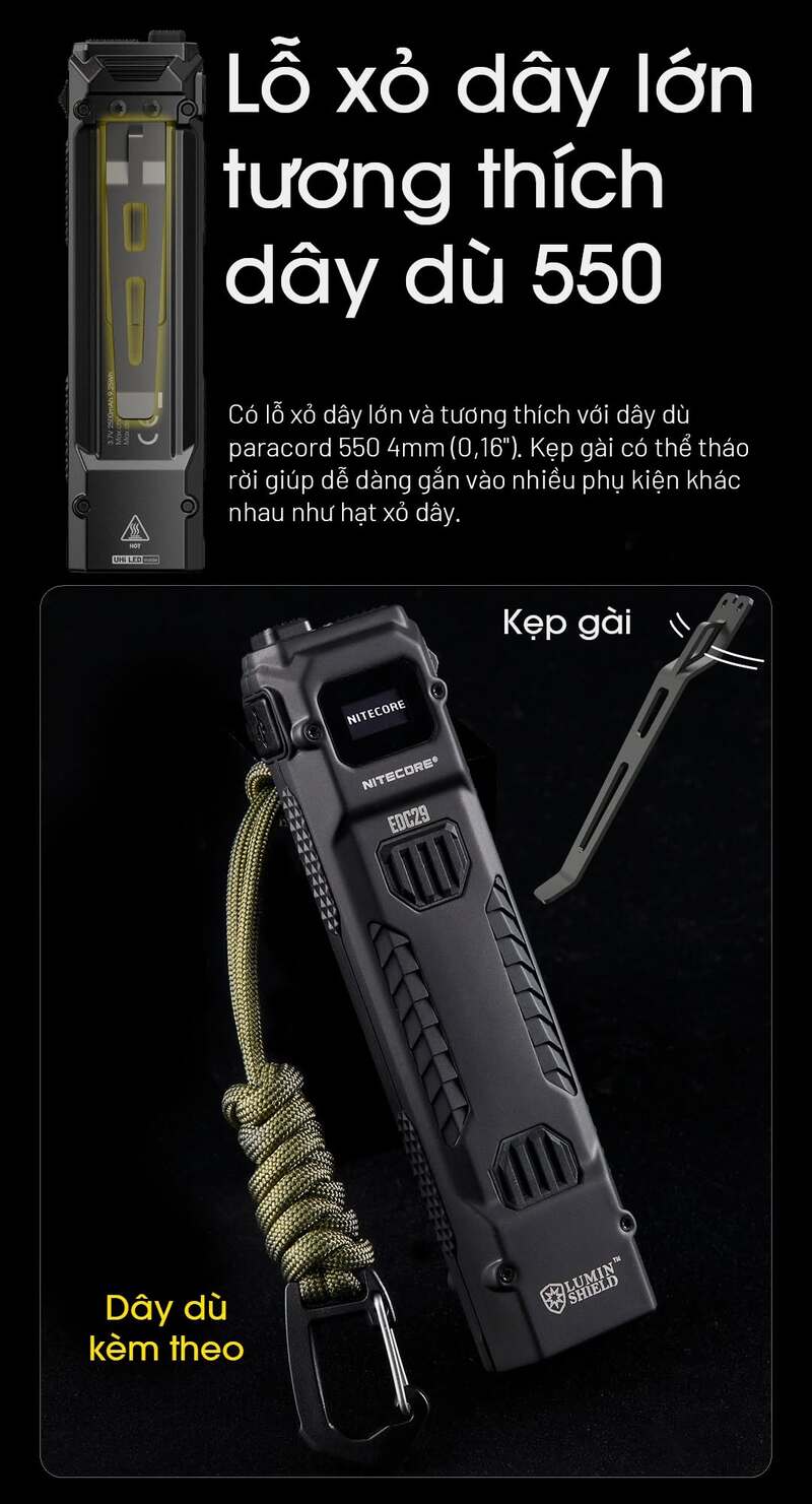 Nitecore EDC29 đèn pin chiến thuật siêu sáng