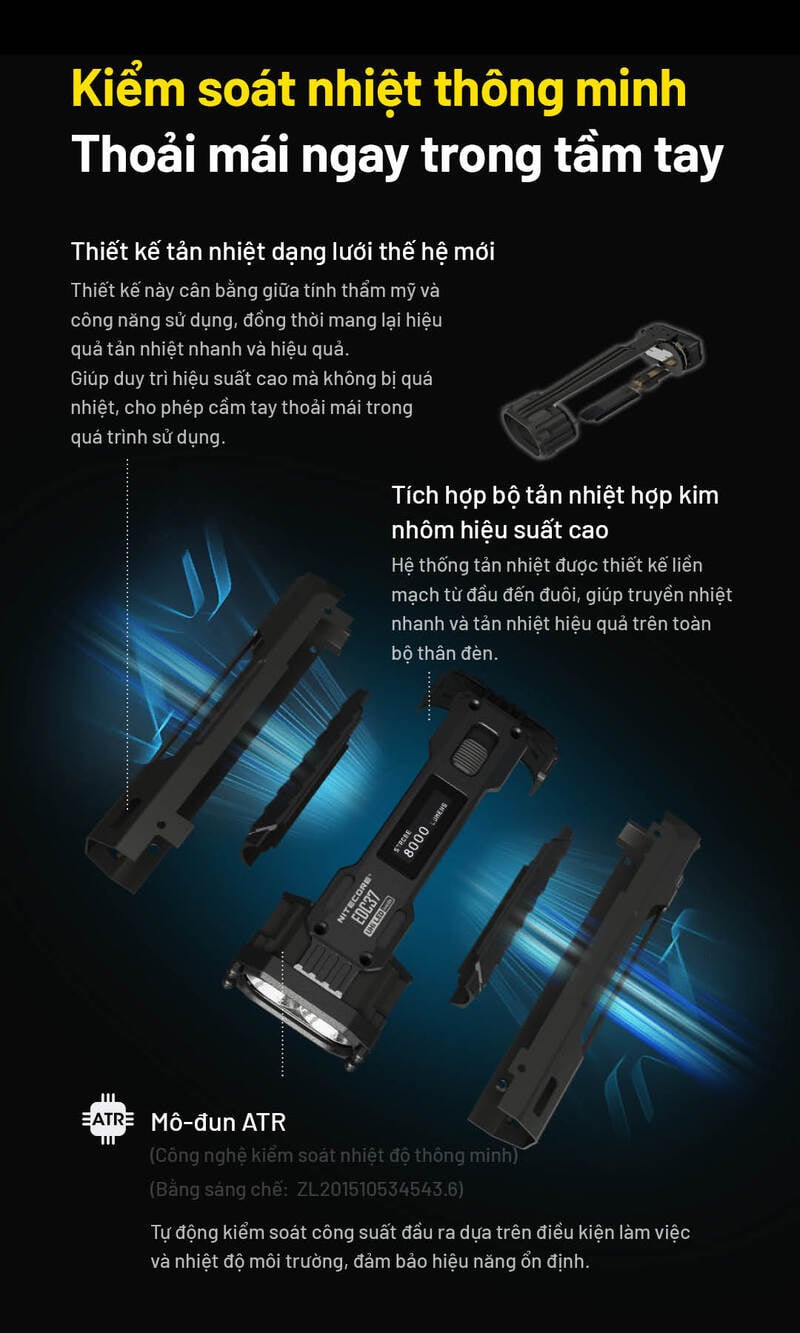 Nitecore EDC37 đèn pin cầm tay siêu sáng