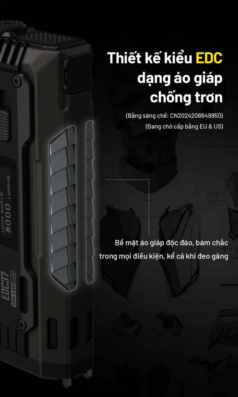 Nitecore EDC37 đèn pin cầm tay siêu sáng