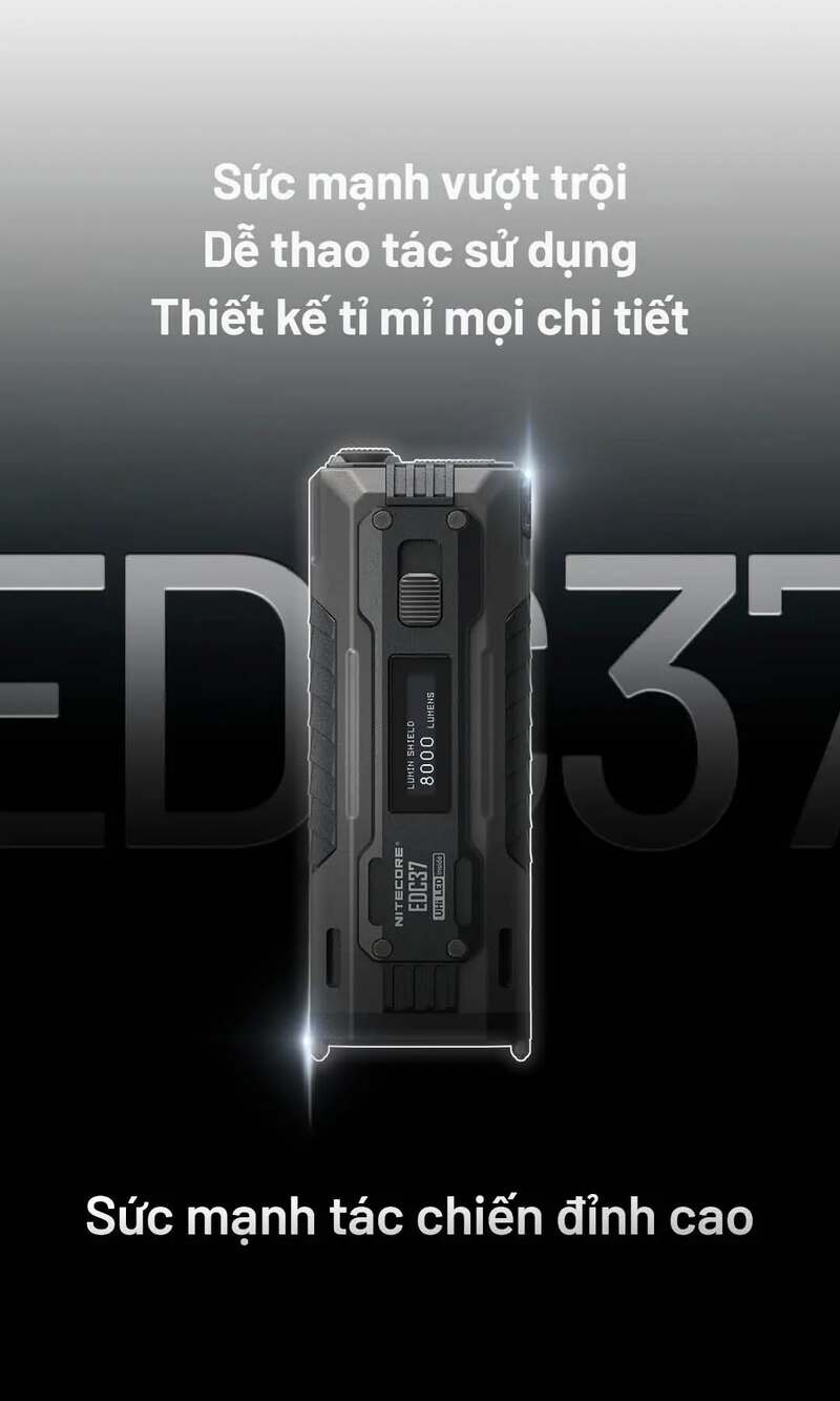 Nitecore EDC37 đèn pin cầm tay siêu sáng