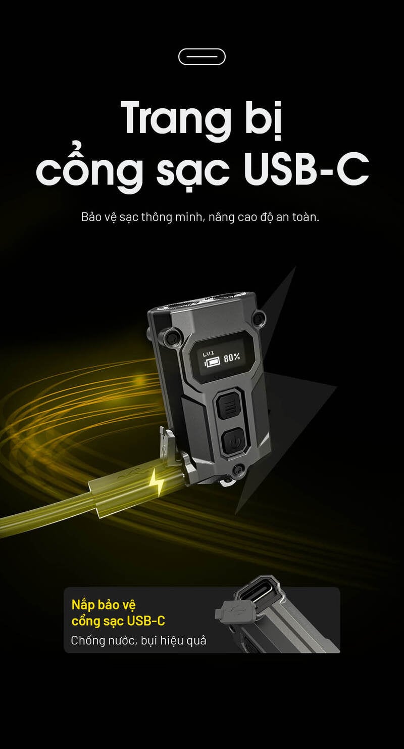 Đèn pin móc khoá mini Nitecore Tini3