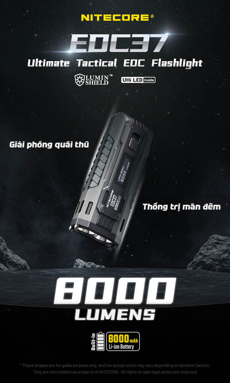 Đèn pin cầm tay siêu sáng Nitecore EDC37
