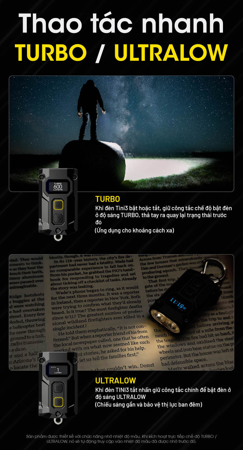 Đèn pin móc khoá mini Nitecore Tini3