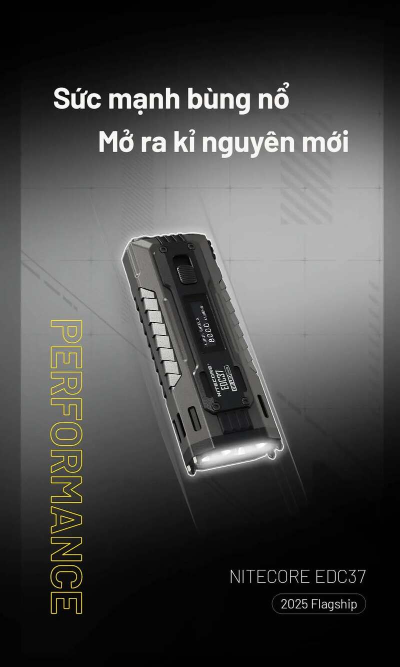 Nitecore EDC37 đèn pin cầm tay siêu sáng