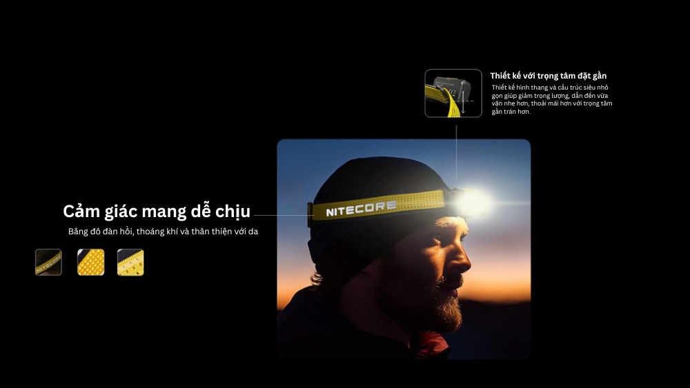 Đèn pin đội đầu Nitecore NU27 - Đèn pin leo núi, dã ngoại, hoạt động khám phá