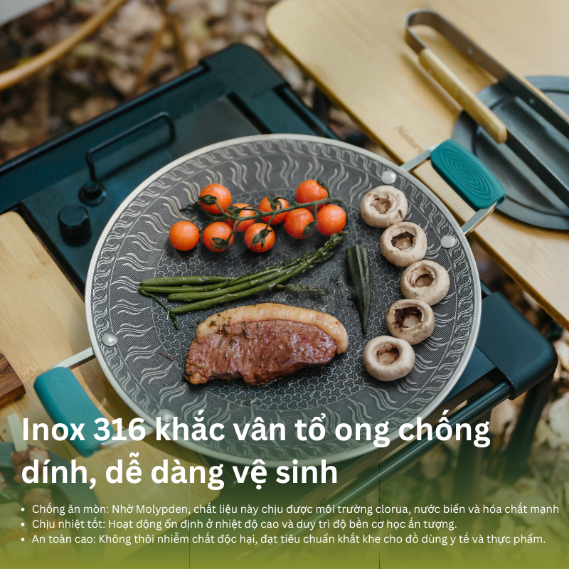 Chảo chiên Inox 04 lớp Naturehike CNK2550CF011