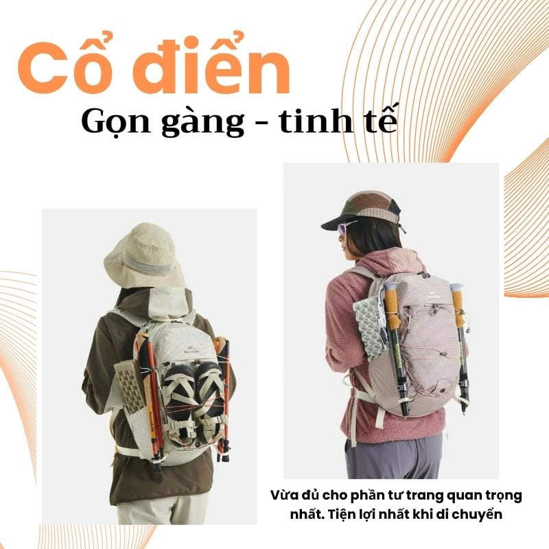 Balo leo núi gọn nhẹ Naturehike CNK2550XB016 - Balo đơn giản cho Tour leo núi