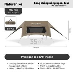 Naturehike CNK2650WS023 - Tăng trung tâm cắm trại cho 18 người