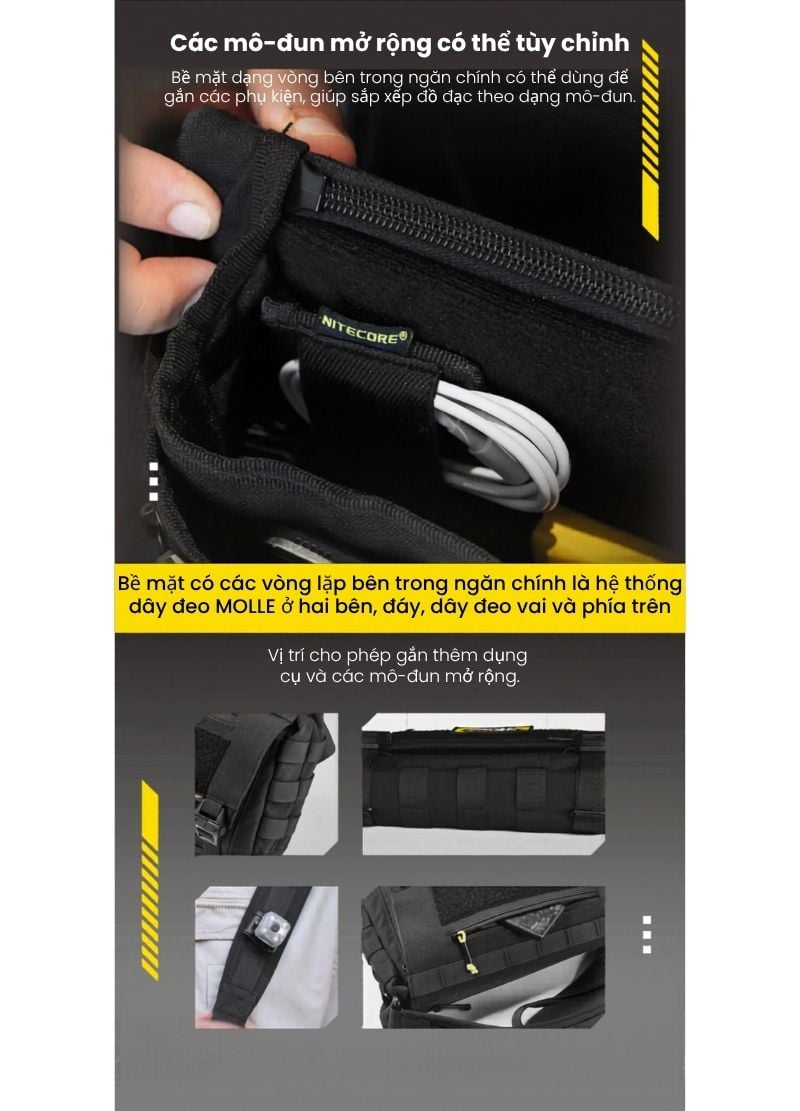 Nitecore SLB06 - Túi đeo chéo chiến thuật cá nhân