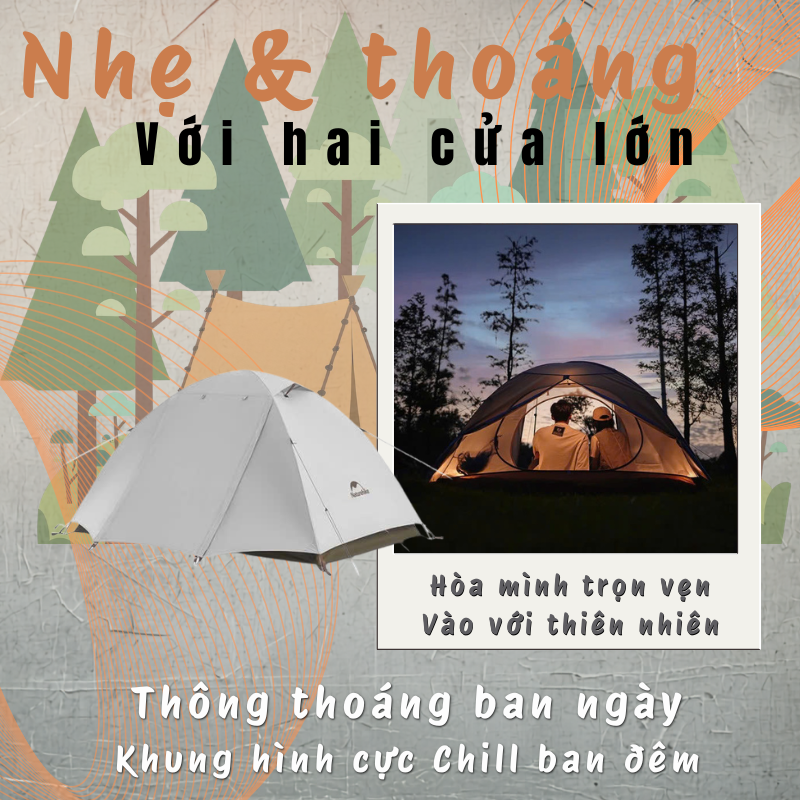 Lều phổ thông siêu nhẹ Naturehike CNK2300ZP024