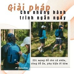 Naturehike NH17A012-B - Balo gấp gọn dã ngoại 25L tiện lợi