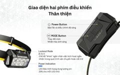 Nitecore HA25 UHE - Đèn pin đội đầu ngoài trời với đa nhiệt màu