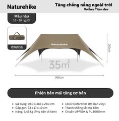 Naturehike CNK2650WS023 - Tăng trung tâm cắm trại cho 18 người