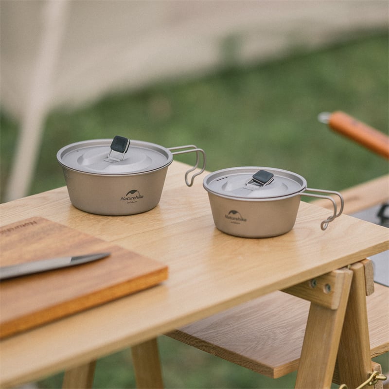 Naturhike NH22CJ001 - Bát Titannium đa năng cho người đi cắm trại, đi rừng
