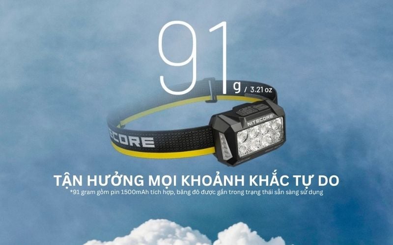 Nitecore HA25 UHE - Đèn pin đội đầu ngoài trời với đa nhiệt màu