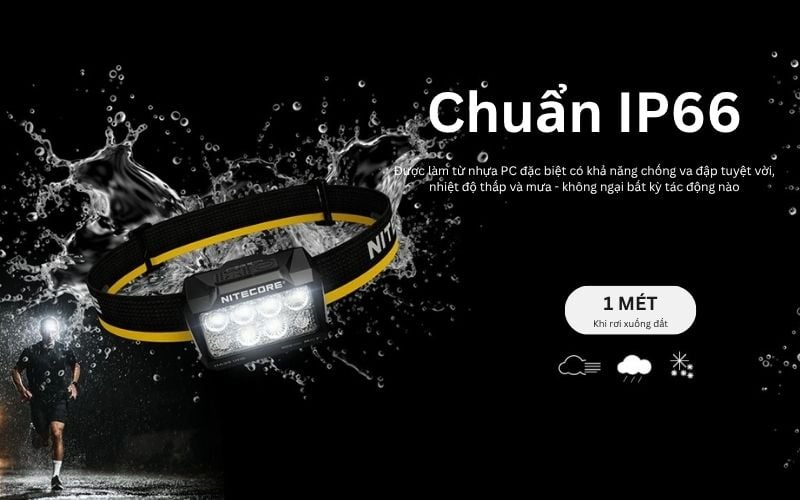 Nitecore HA25 UHE - Đèn pin đội đầu ngoài trời với đa nhiệt màu