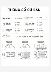 Naturehike CNK2450WS032 - Lều 02 lớp chống gió siêu nhẹ