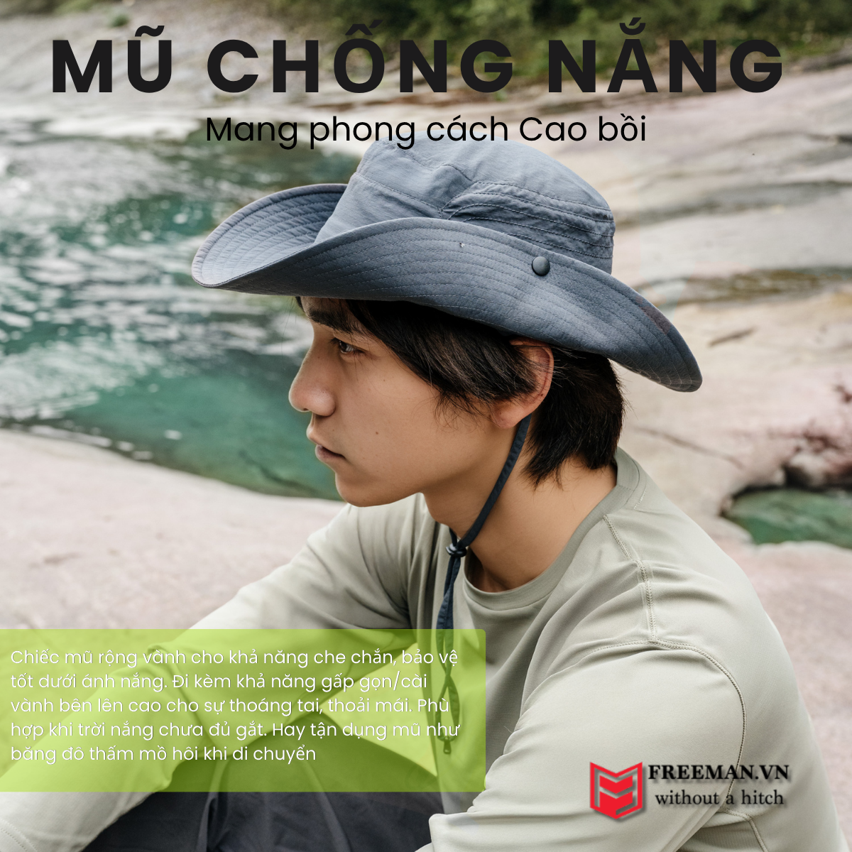 Naturehike CNK2610FS010 mũ tai bèo chống nắng UPF100+