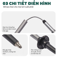 Naturehike CNK2450DS016 - Gậy Treking/Trail siêu nhẹ với hợp kim nhôm 7075