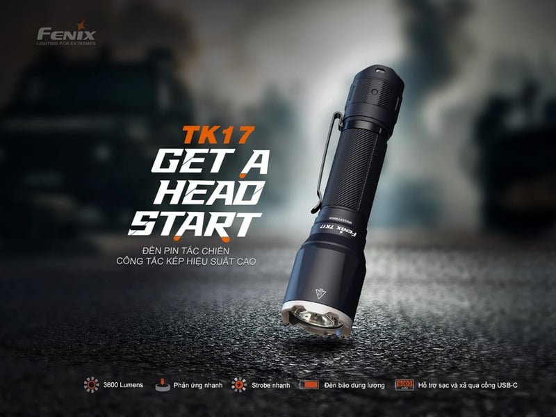 Đèn pin tác chiến - chiến thuật Fenix TK17