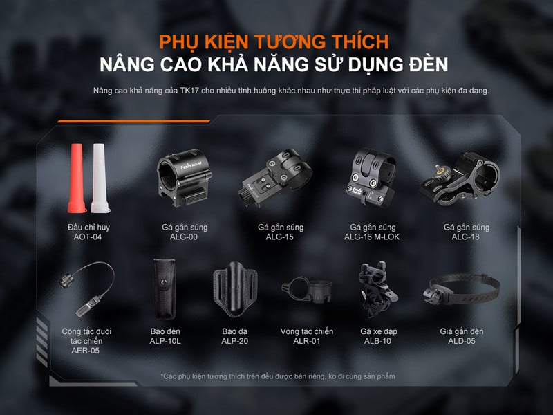 Đèn pin tác chiến - chiến thuật Fenix TK17