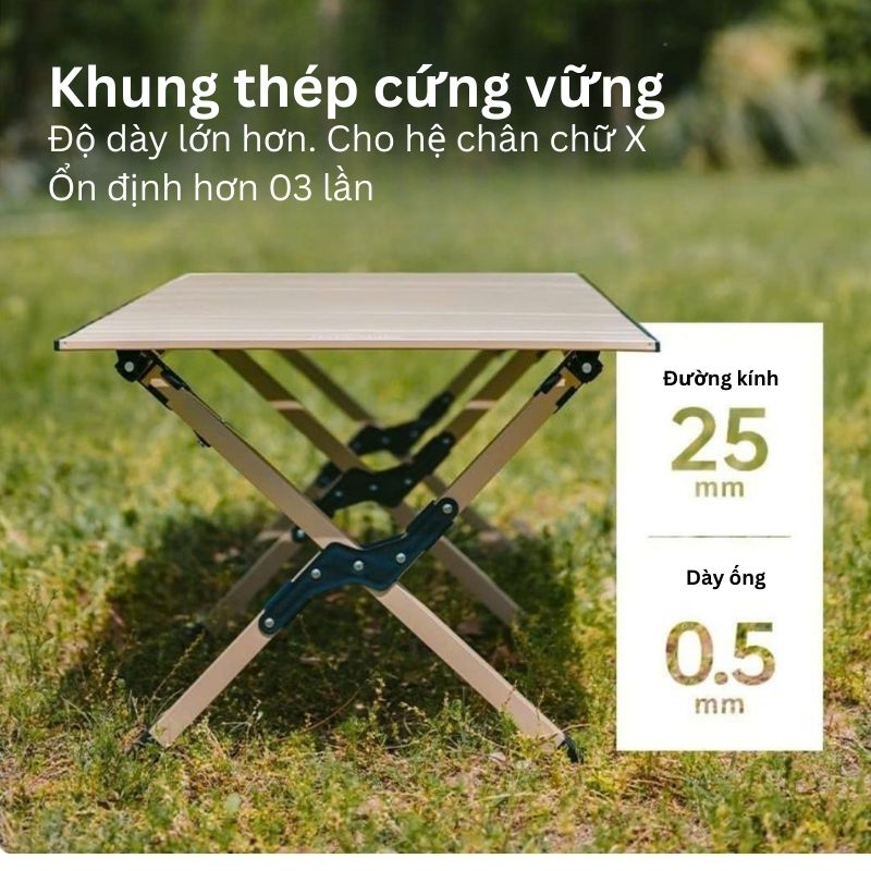 Naturehike CNK2550JJ018 - Bàn xếp cắm trại đơn giản, ứng dụng đa năng