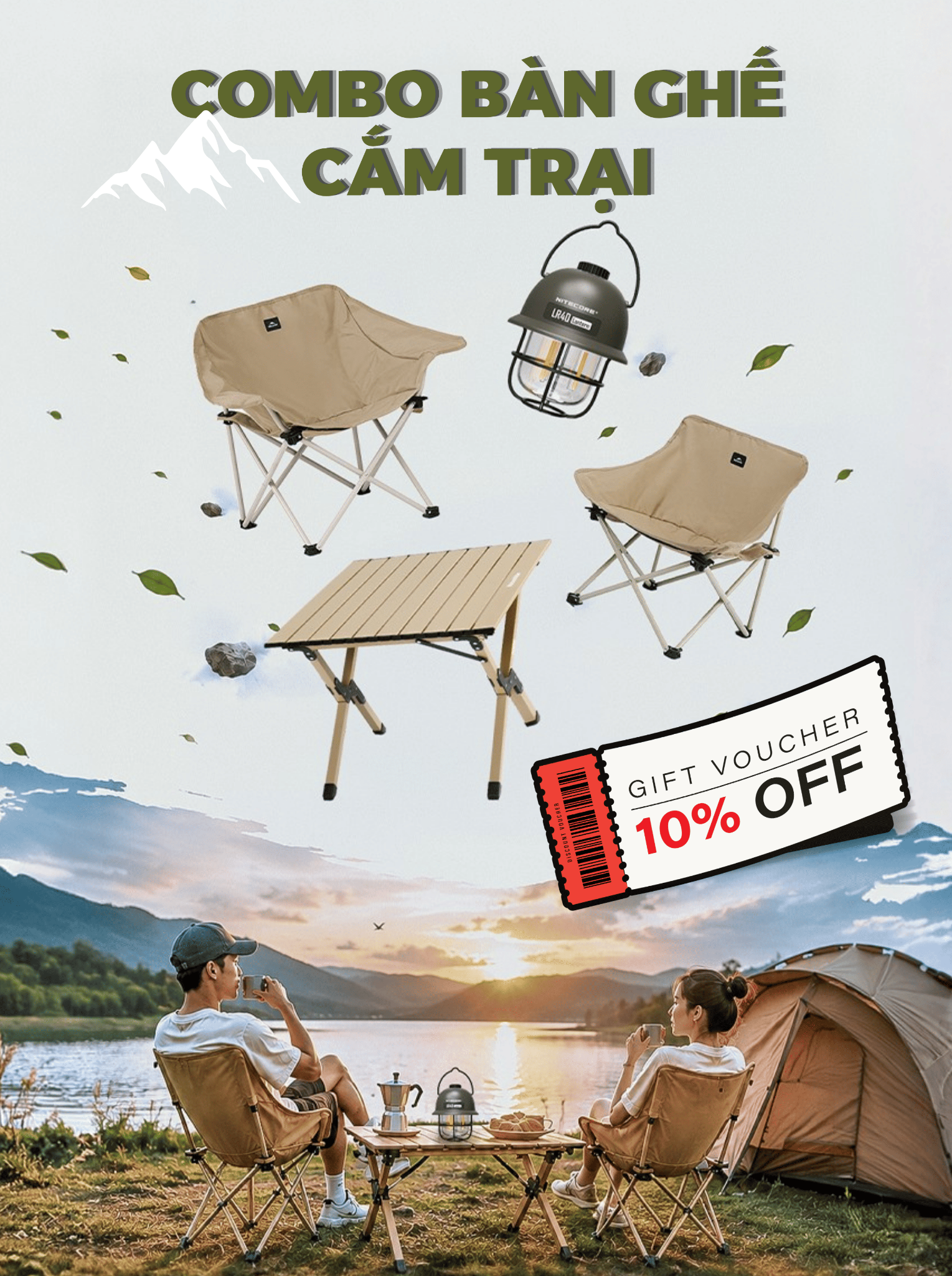Combo Bàn Ghế Cắm Trại
