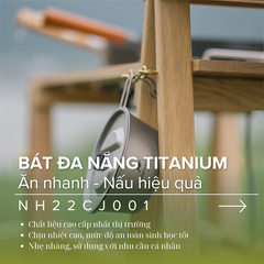 Naturhike NH22CJ001 - Bát Titannium đa năng cho người đi cắm trại, đi rừng