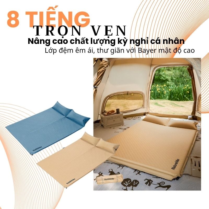 Naturehike CNH22DZ013 - Đệm hơi tự căng cắm trại nâng cấp