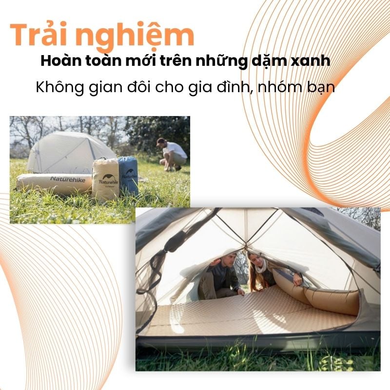 Naturehike CNH22DZ013 - Đệm hơi tự căng cắm trại nâng cấp