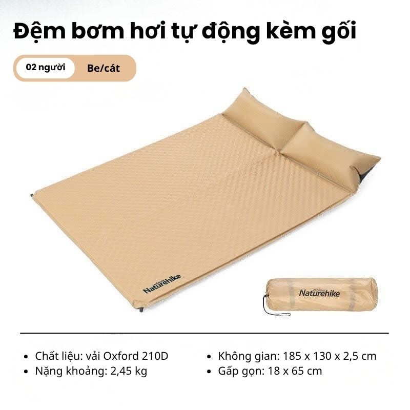 Naturehike CNH22DZ013 - Đệm hơi tự căng cắm trại nâng cấp