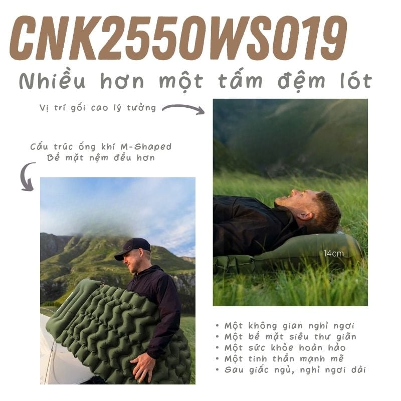 Đệm hơi cắm trại siêu nhẹ Naturehike CNK2550WS019 - FC01