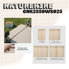 Đệm hơi tự căng Naturehike CNK2550WS025 - Có gối đầu tiêu chuẩn