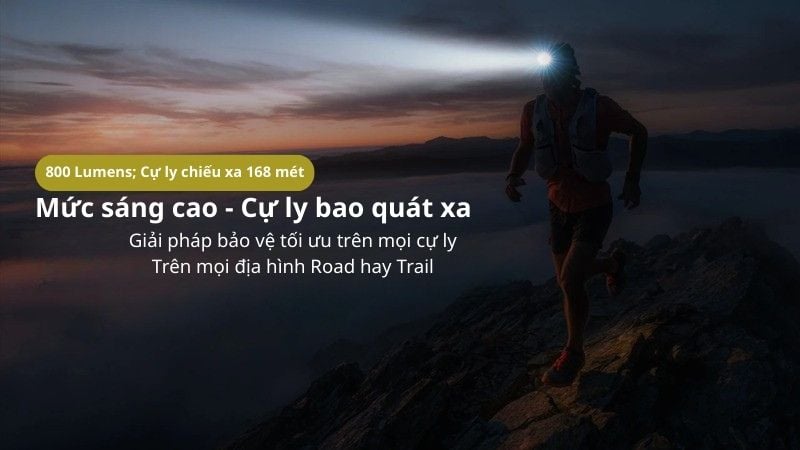 Đèn đội đầu cho dân chạy bộ Nitecore UT27 Pro - UHE MCT LED