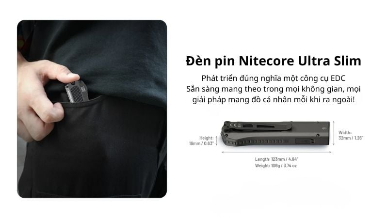 Nitecore EDC17 - Đèn pin cầm tay tự vệ đa năng