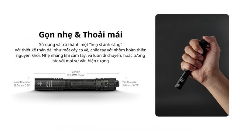 Đèn pin cầm tay nhỏ gọn MT2A Pro