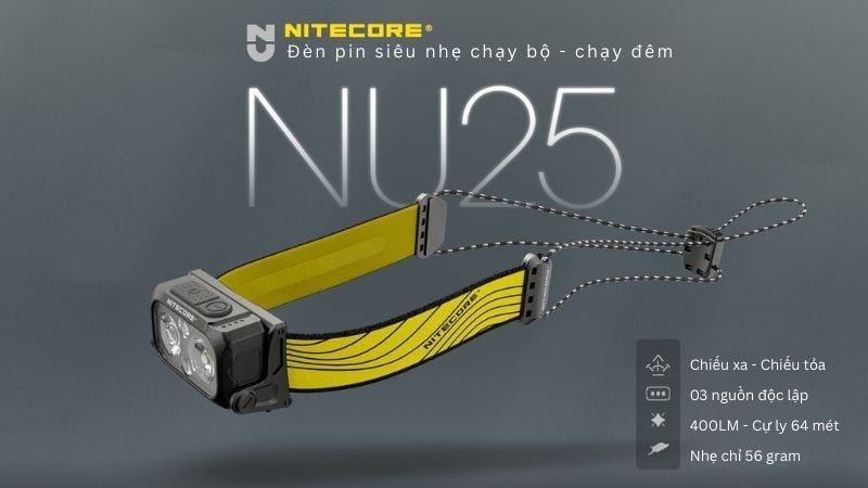 Nitecore NU25 - Đèn pin đeo đầu cho người năng động