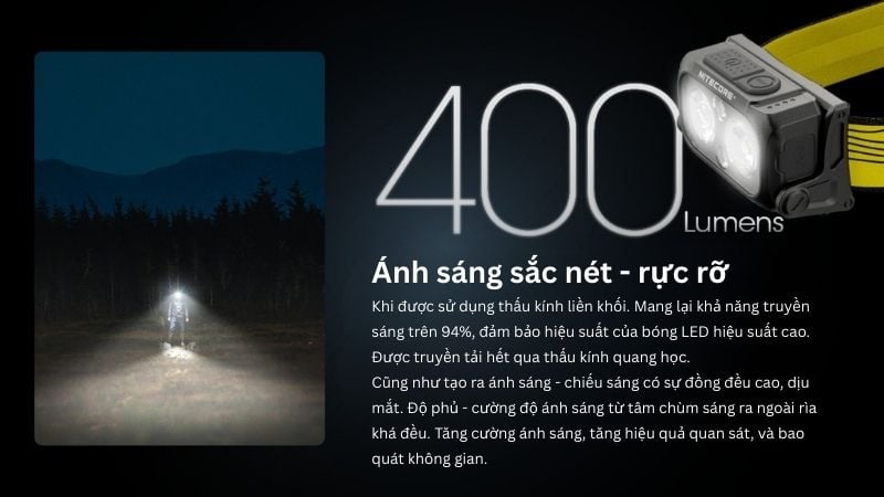Nitecore NU25 - Đèn pin đeo đầu cho người năng động