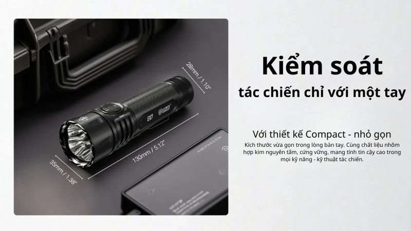 Đèn pin siêu sáng Compact Nitecore EX7 - 6000LM