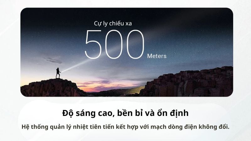 Đèn pin siêu sáng Compact Nitecore EX7 - 6000LM