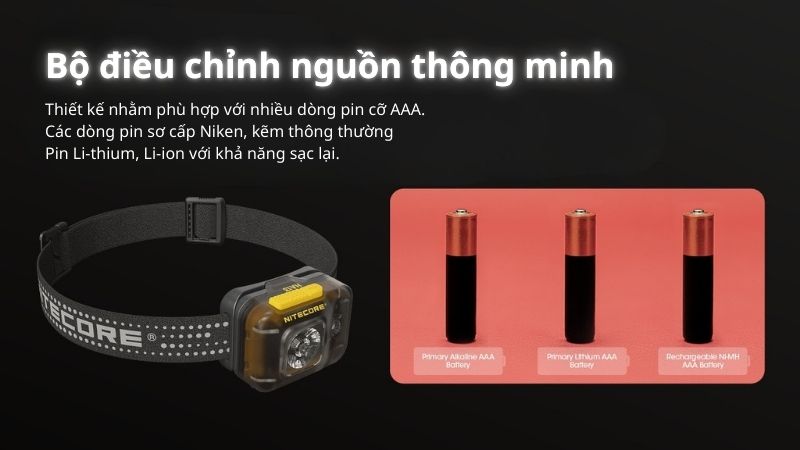 Nitecore HA13 - Đèn pin đội đầu đa năng với ánh sáng trắng