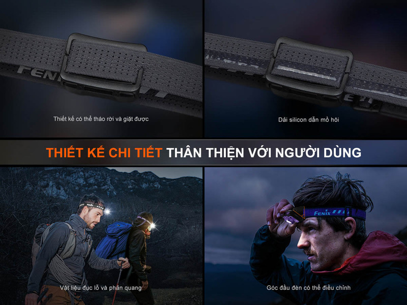 Đèn pin đội đầu Fenix HL12R V2.0 - Vỏ hợp kim nhôm