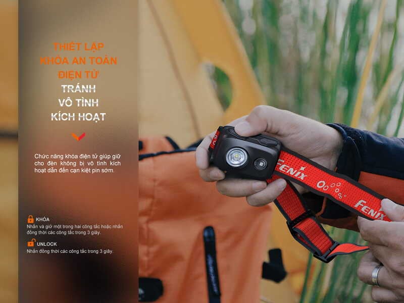 Đèn pin đội đầu chạy bộ siêu nhẹ Fenix HL16