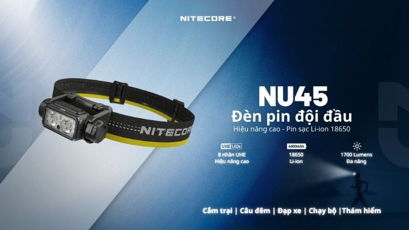 Đèn pin đội đầu dã ngoại hiệu năng cao Nitecore NU45
