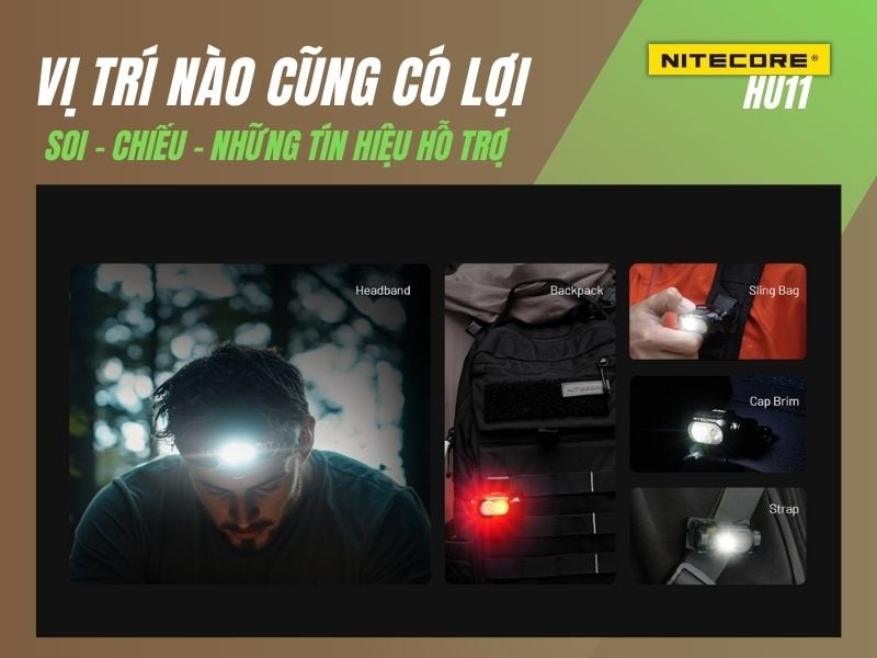 Đèn pin đội đầu phổ thông - đa năng Nitecore HA11